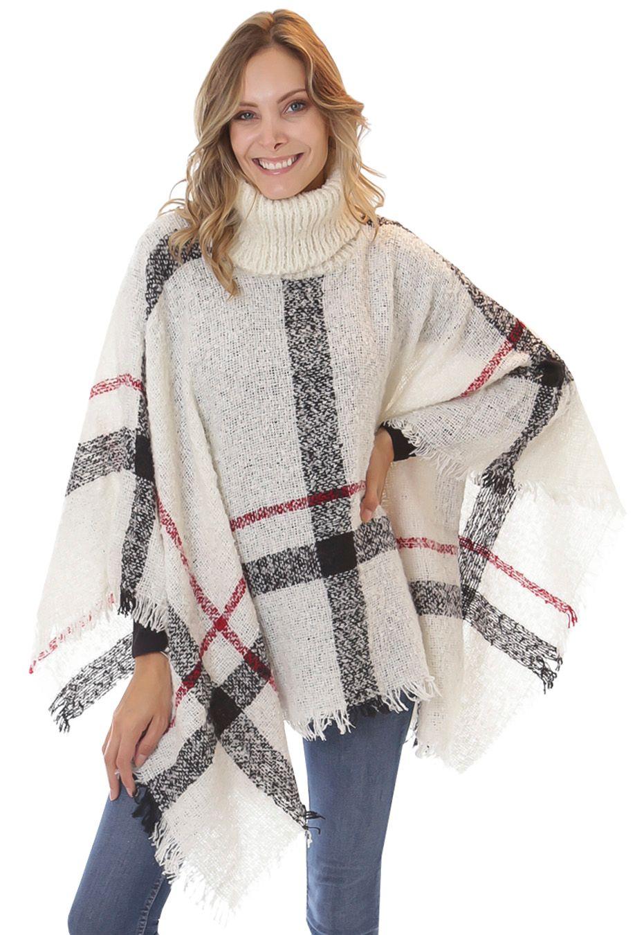 Poncho PO045 Blanco Invierno-1