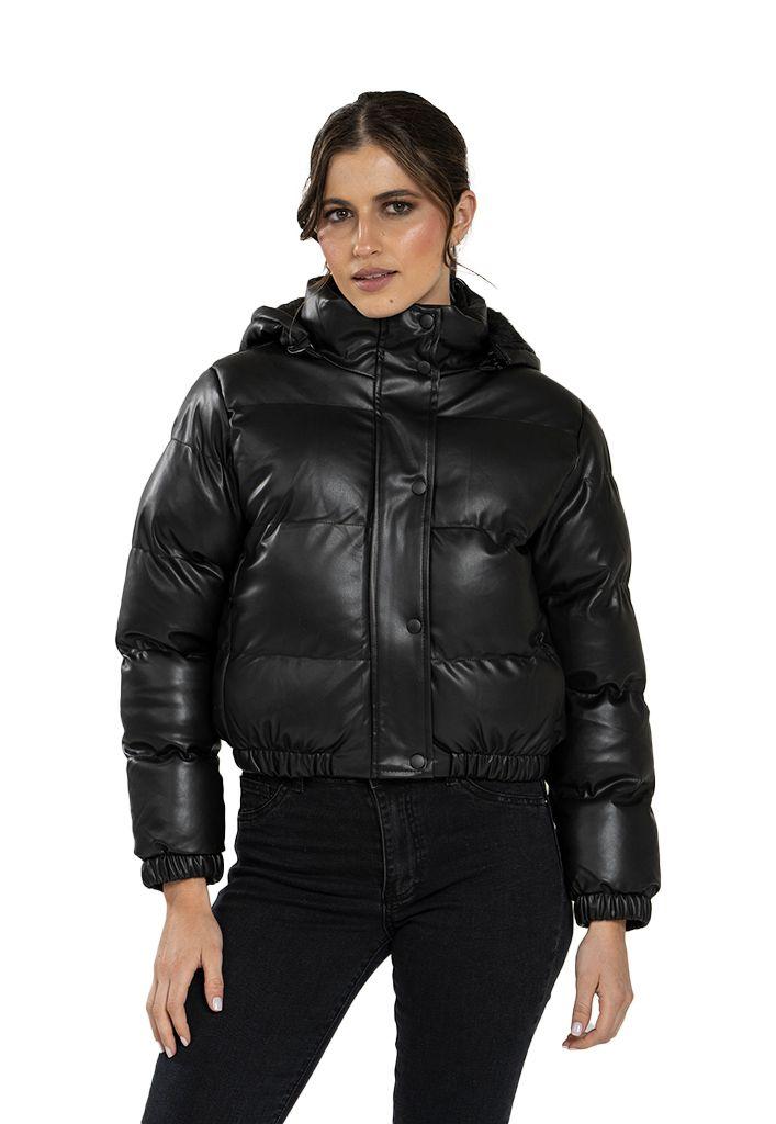 Chaqueta Puffa CHG74 Ecocuero Negro-0