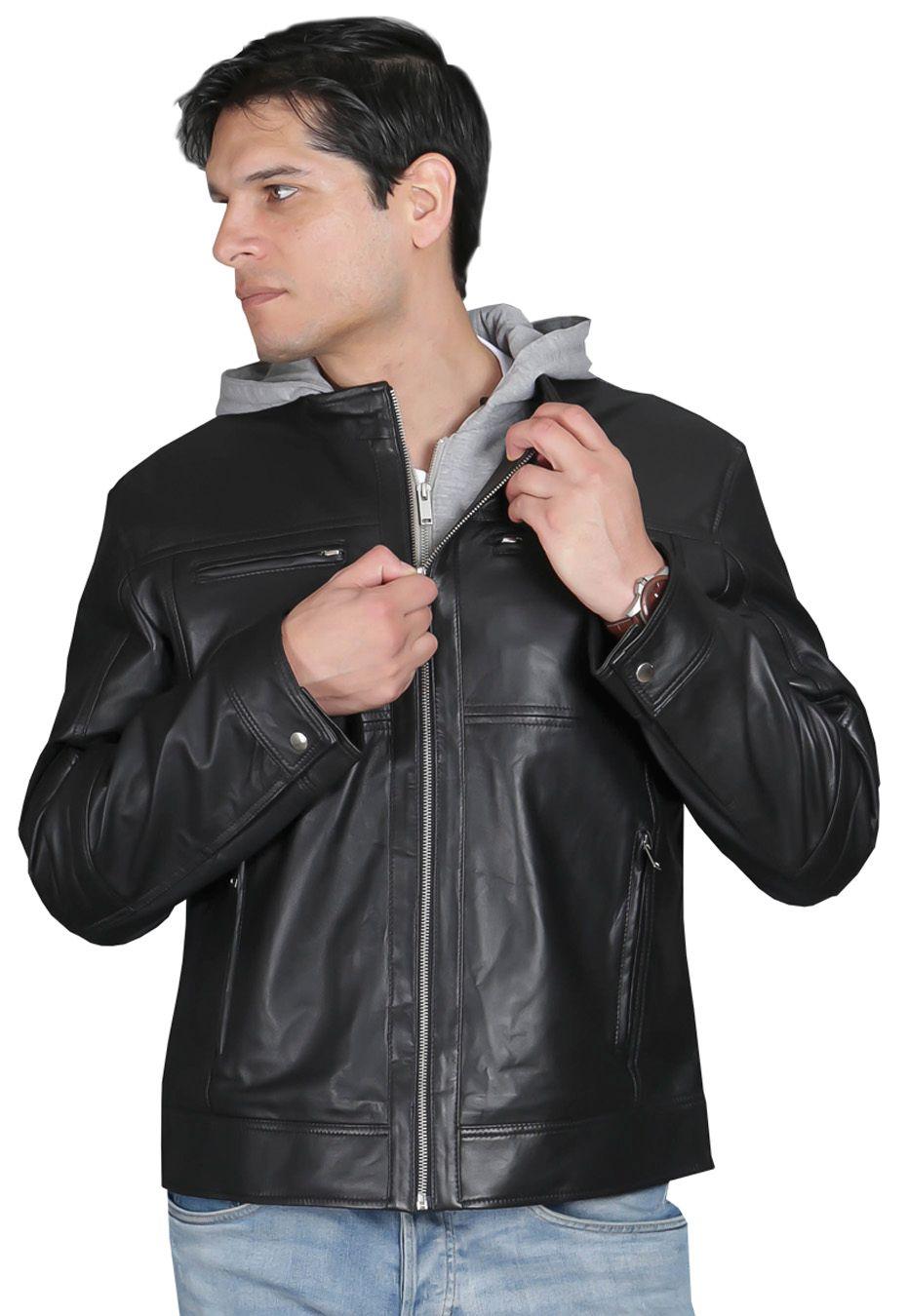 Chaqueta Cuero CHG52 Negro-2