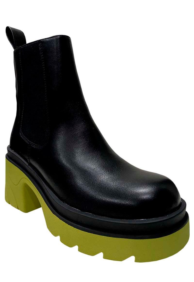 Botin Ecocuero ZAZ60 Negro Amarillo-1
