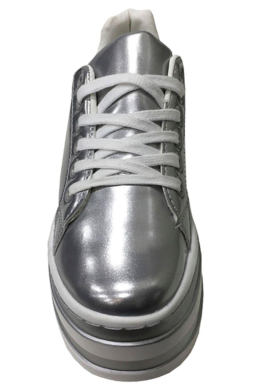 Zapatilla Ecocuero  ZAX44 Plata-2