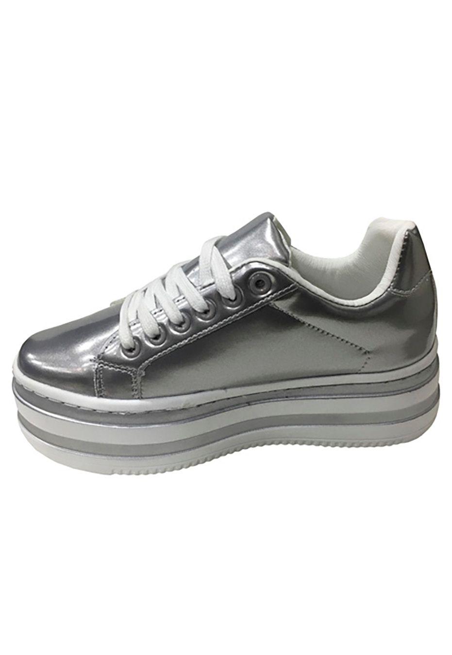 Zapatilla Ecocuero  ZAX44 Plata-4