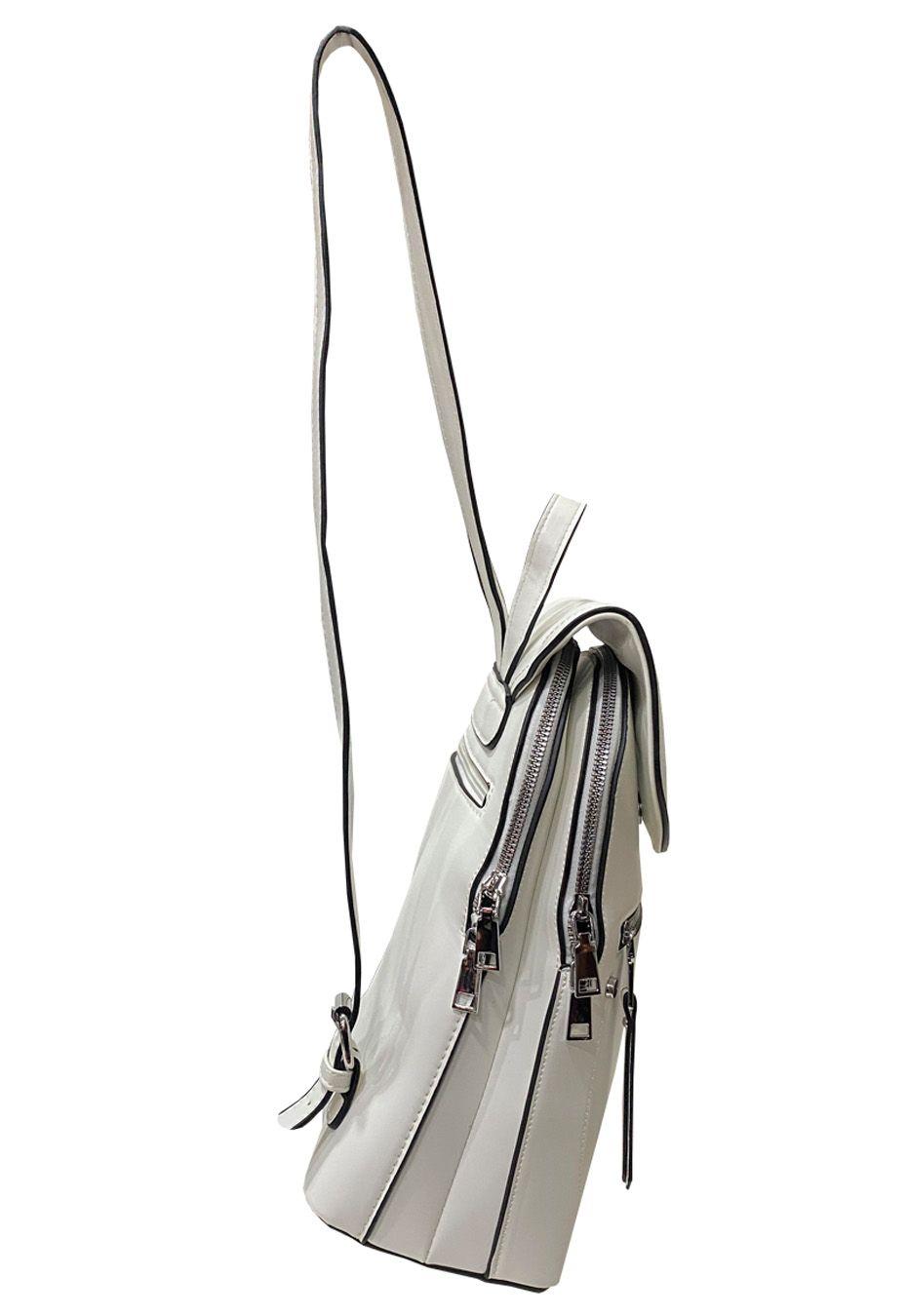 Mochila Cuero Ecológico CRU14 Blanco-1