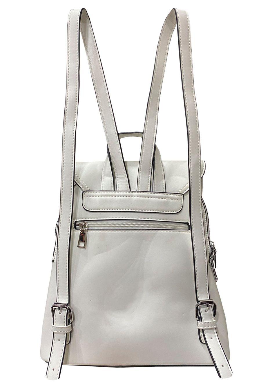 Mochila Cuero Ecológico CRU14 Blanco-2