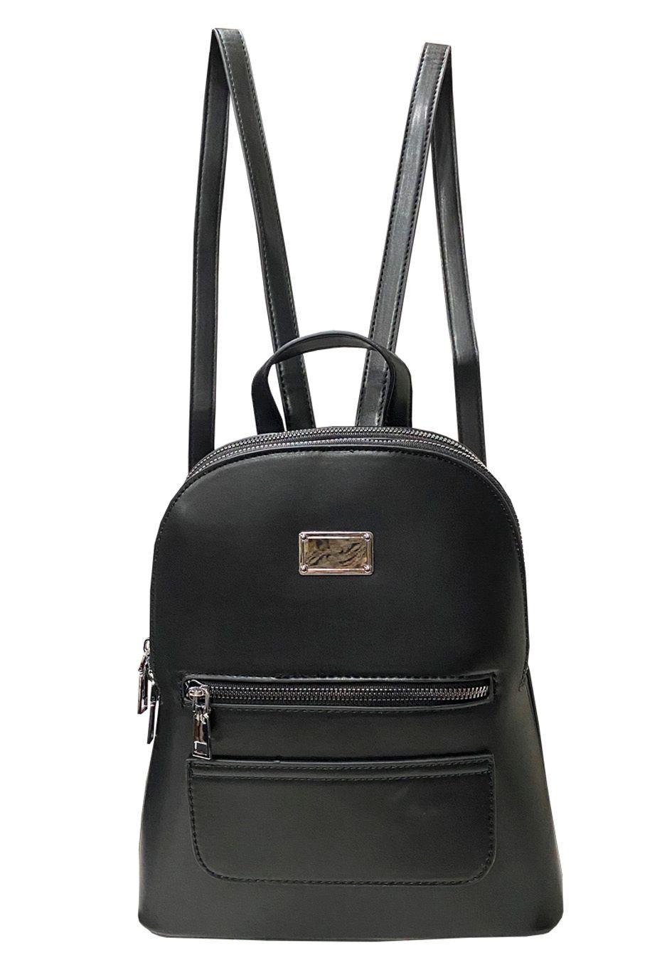 Mochila Cuero Ecológico CRU15 Negro-0