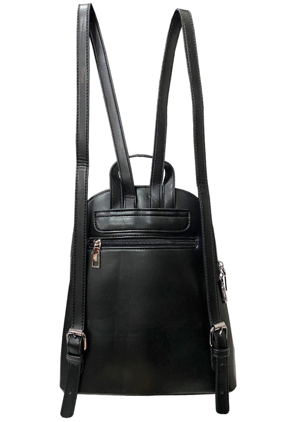 Mochila Cuero Ecológico CRU15 Negro-2