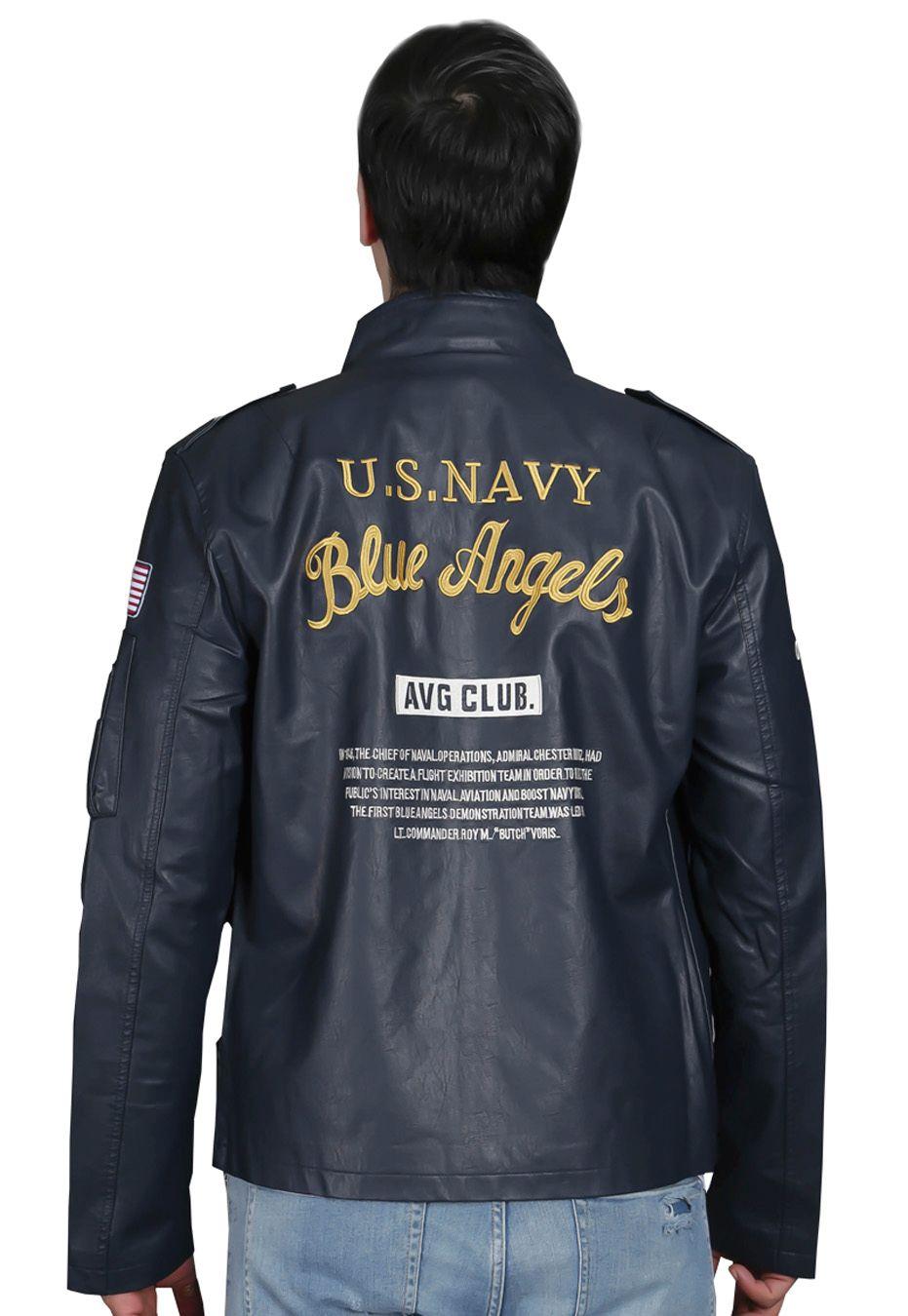 Chaqueta Ecocuero CHG46 Navy-1