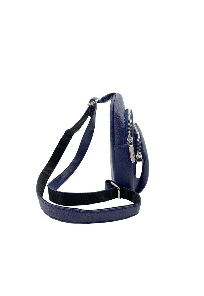 Bandolera Ecocuero Azul Marino CRU36-2