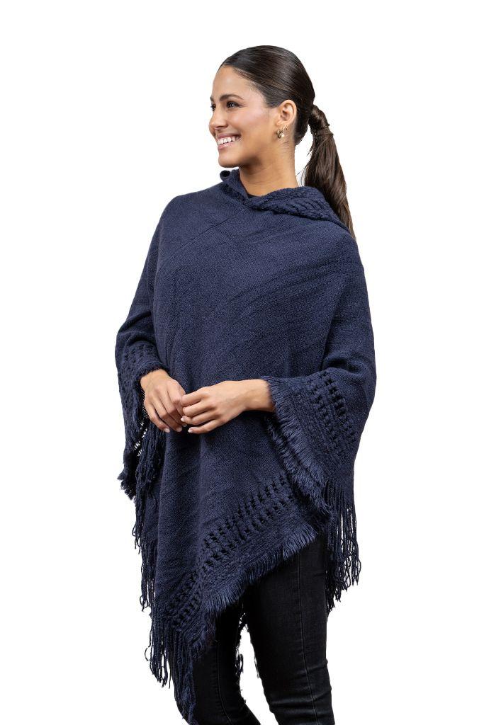 Poncho PO046 tejido Azul-0
