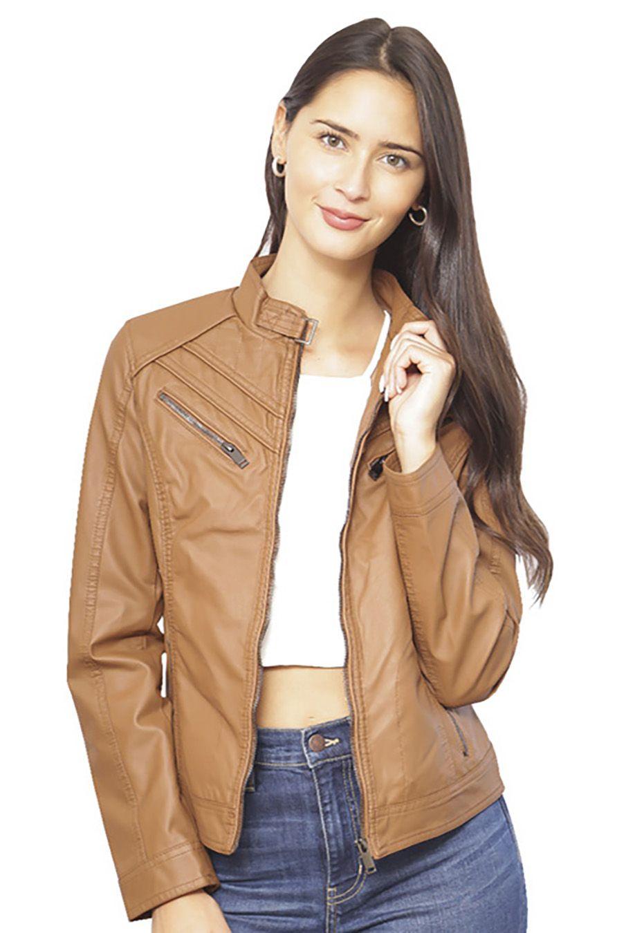 Chaqueta Ecocuero  CHF46 Café-1