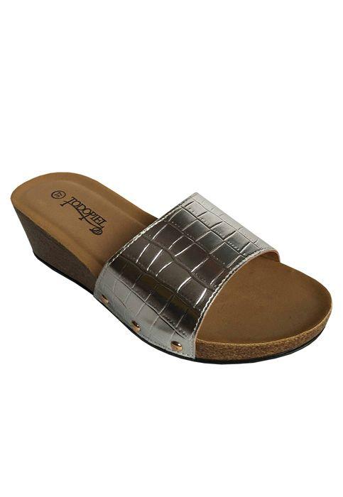 Sandalia Ecocuero ZAY28 Plata-1