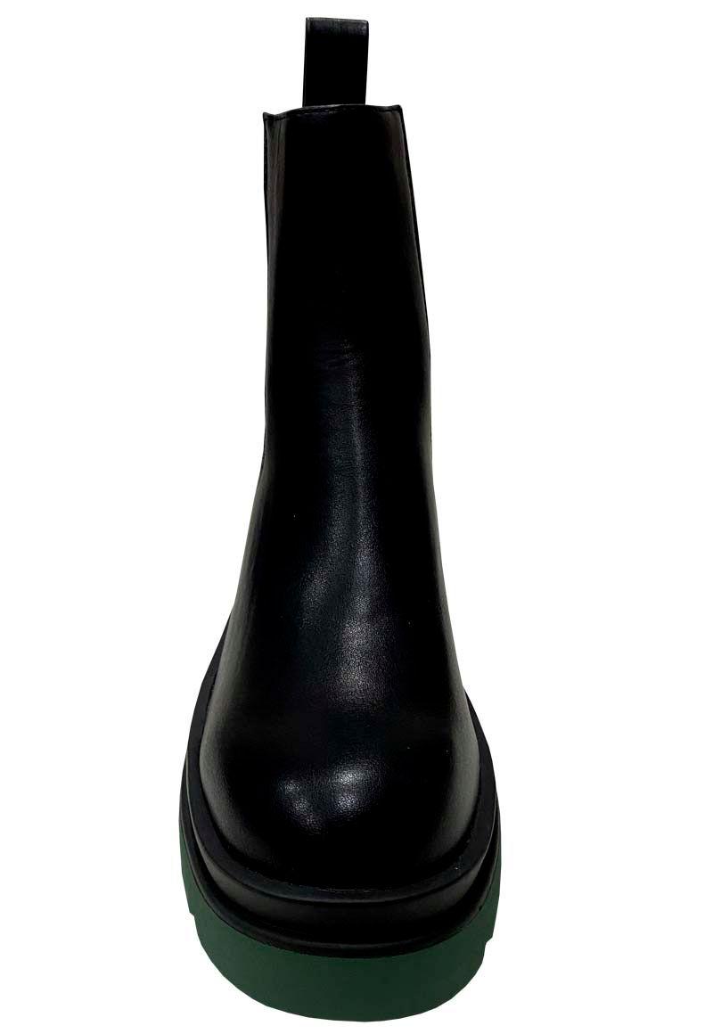 Botin Ecocuero ZAZ60 Negro Verde-2