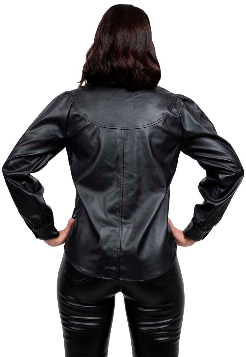 Camisa EcoCuero CHG62 Negro-2