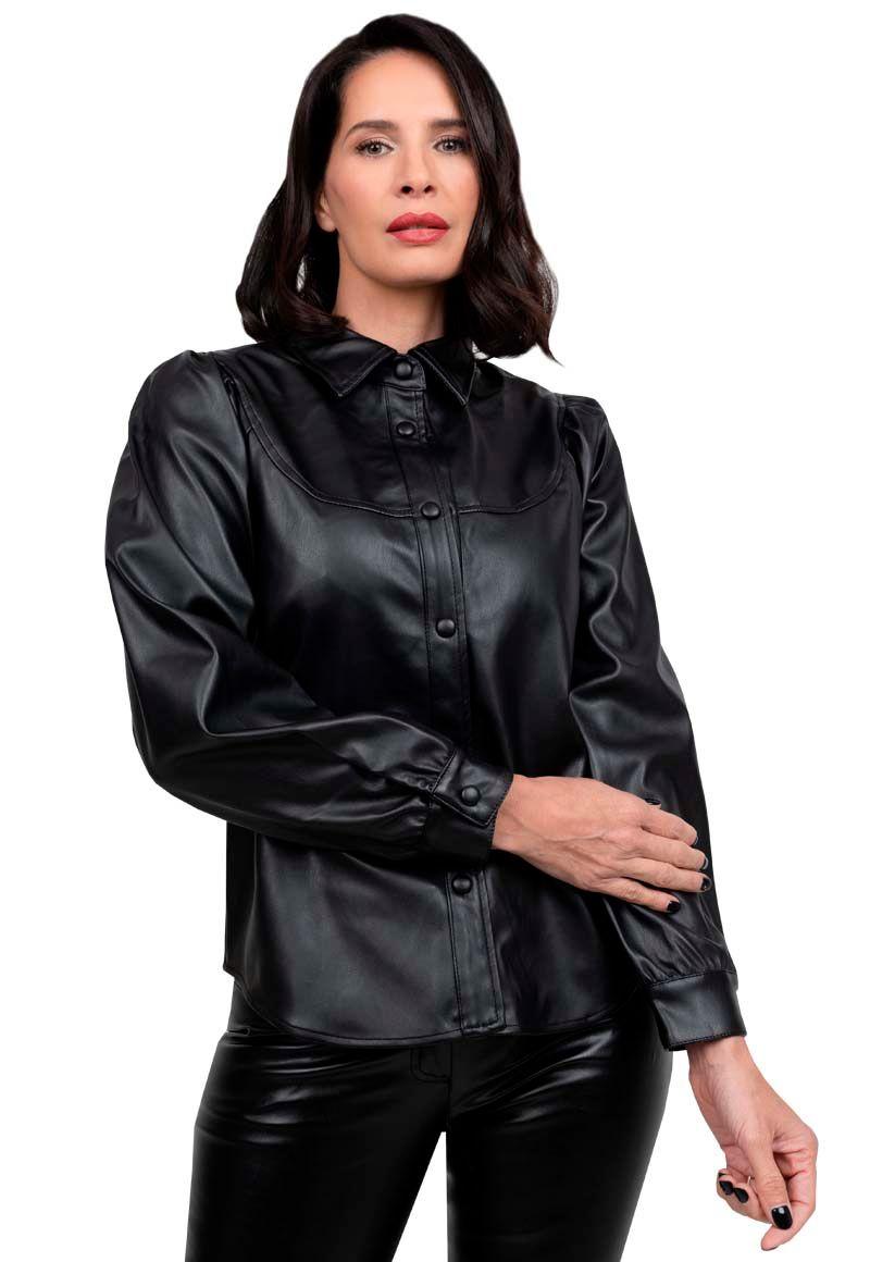 Camisa EcoCuero CHG62 Negro-0