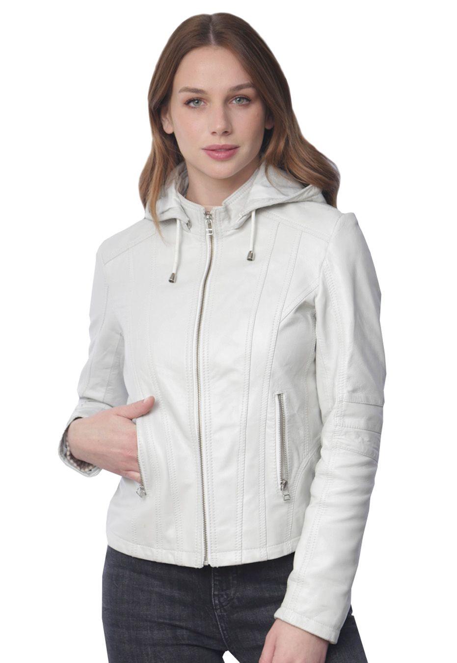 Chaqueta Cuero CHG13 Blanco-2