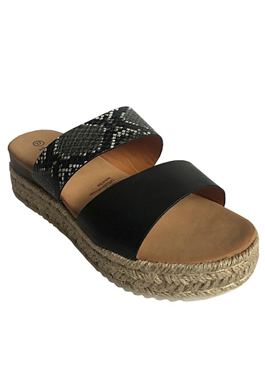 Sandalia Ecocuero ZAY30 Snake Black-1