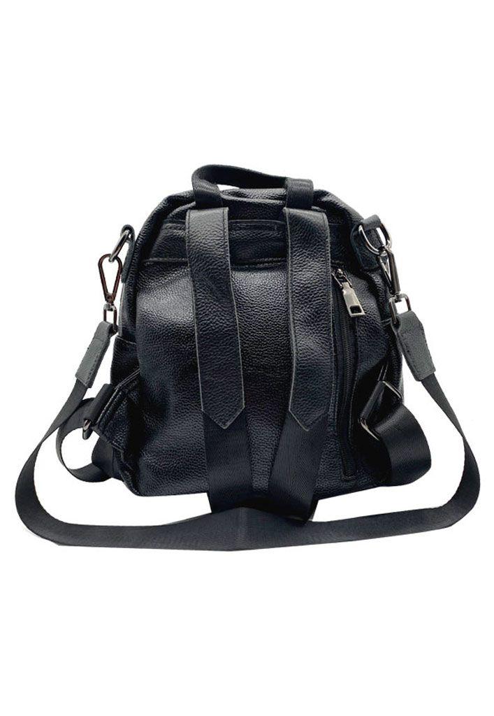 Mochila Cuero Negro CRU75-3
