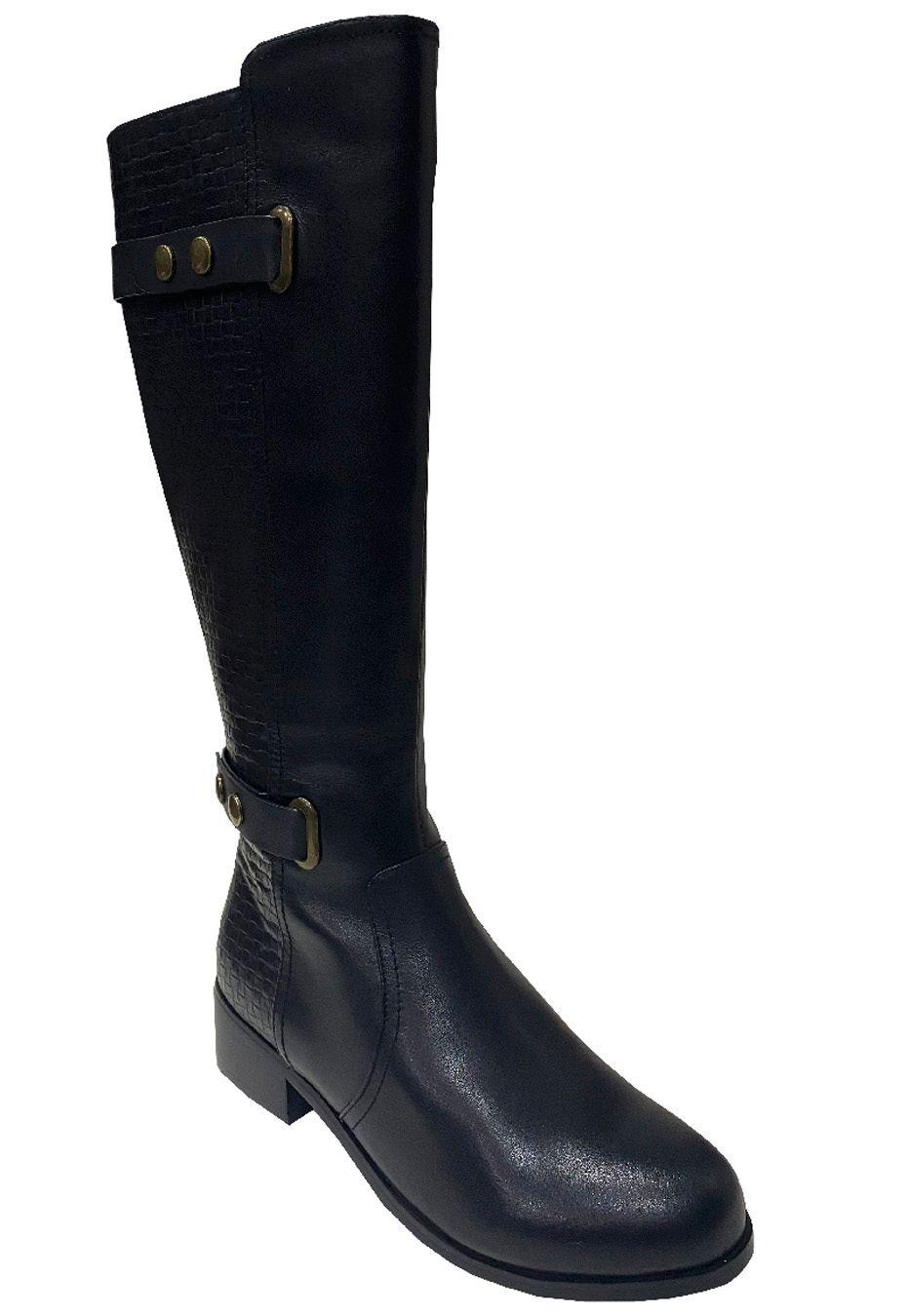 Bota Cuero ZAT48 Negro-1