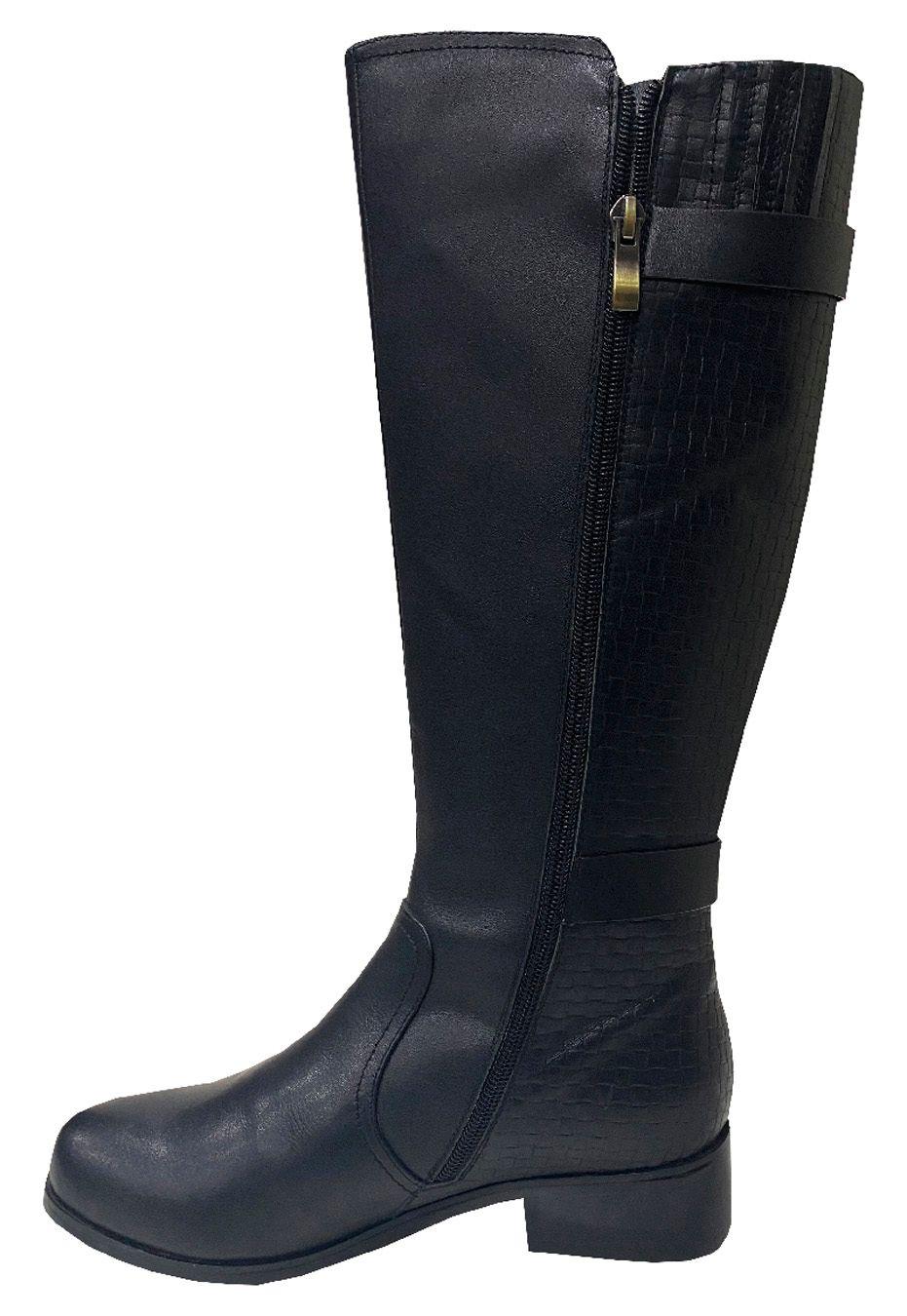 Bota Cuero ZAT48 Negro-4