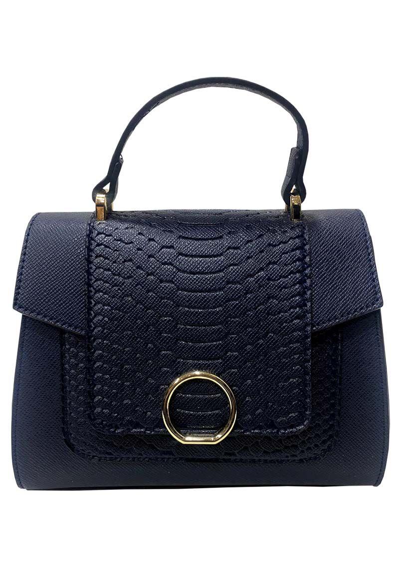 Cartera Cuero Ecológico CRT47 Azul Marino-0