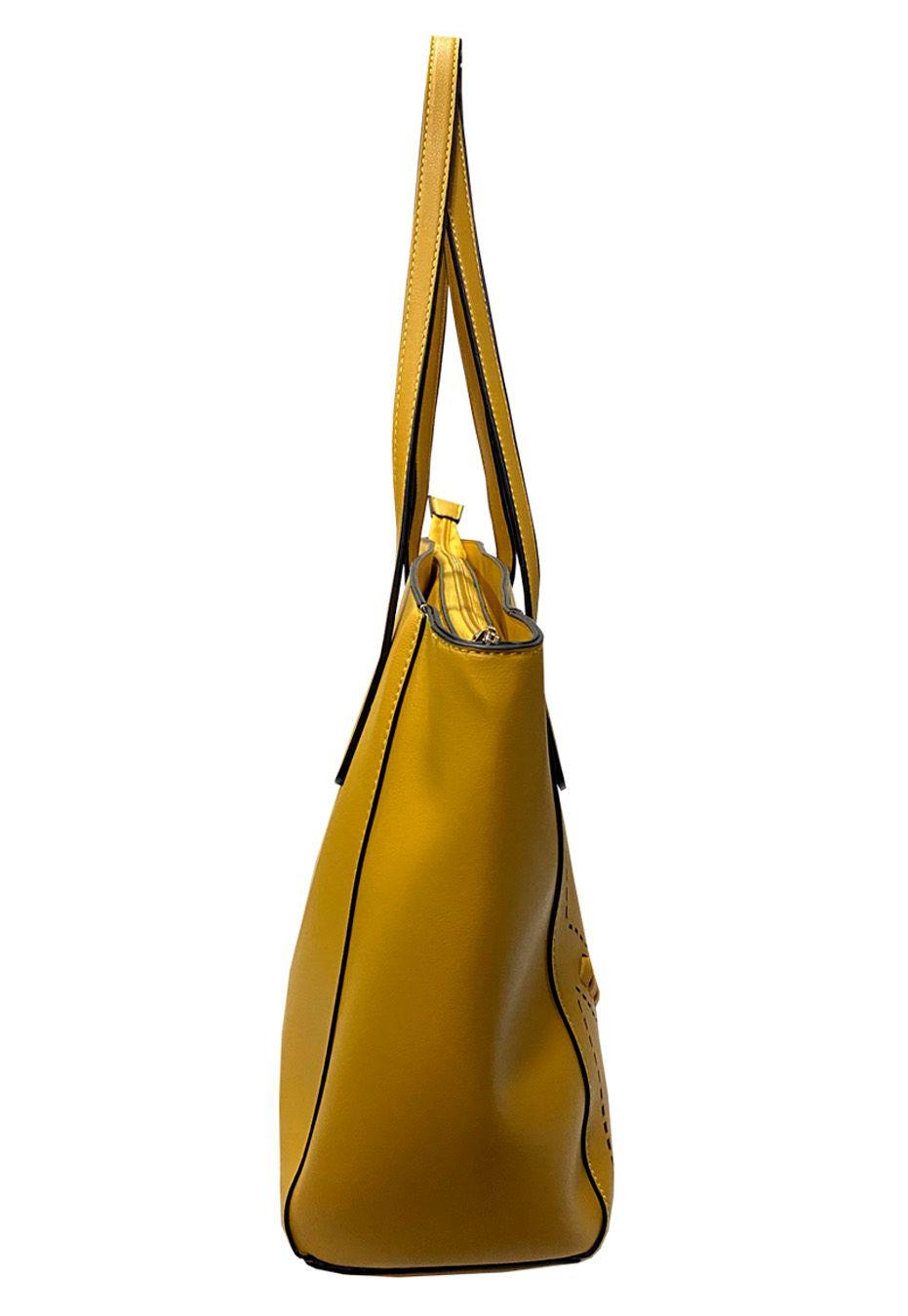 Cartera Cuero Ecológico CRT58 Amarillo-1