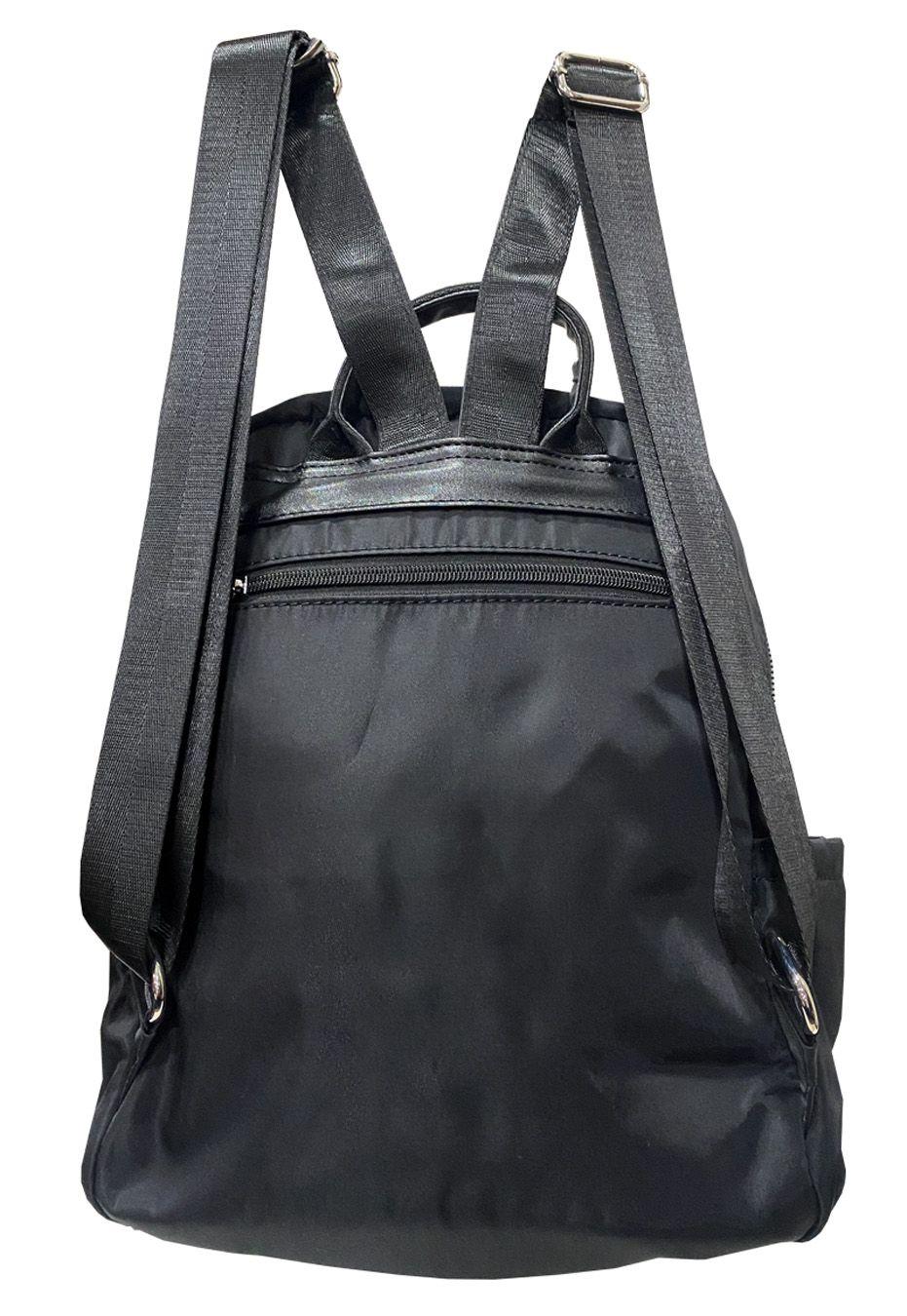 Mochila Cuero Ecológico CRU28 Negro-2