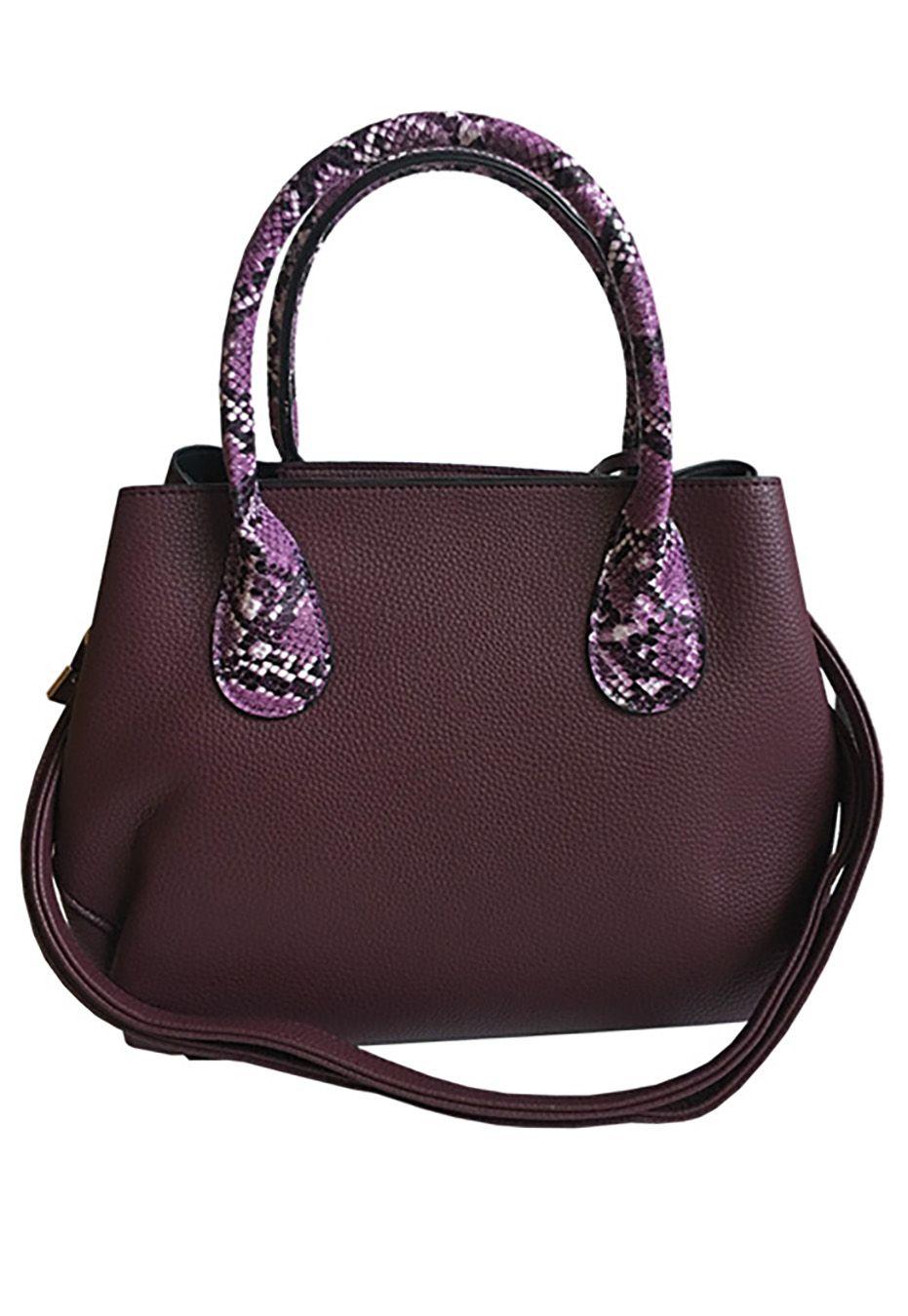 Cartera Cuero Ecológico CRS98 Burdeo-2