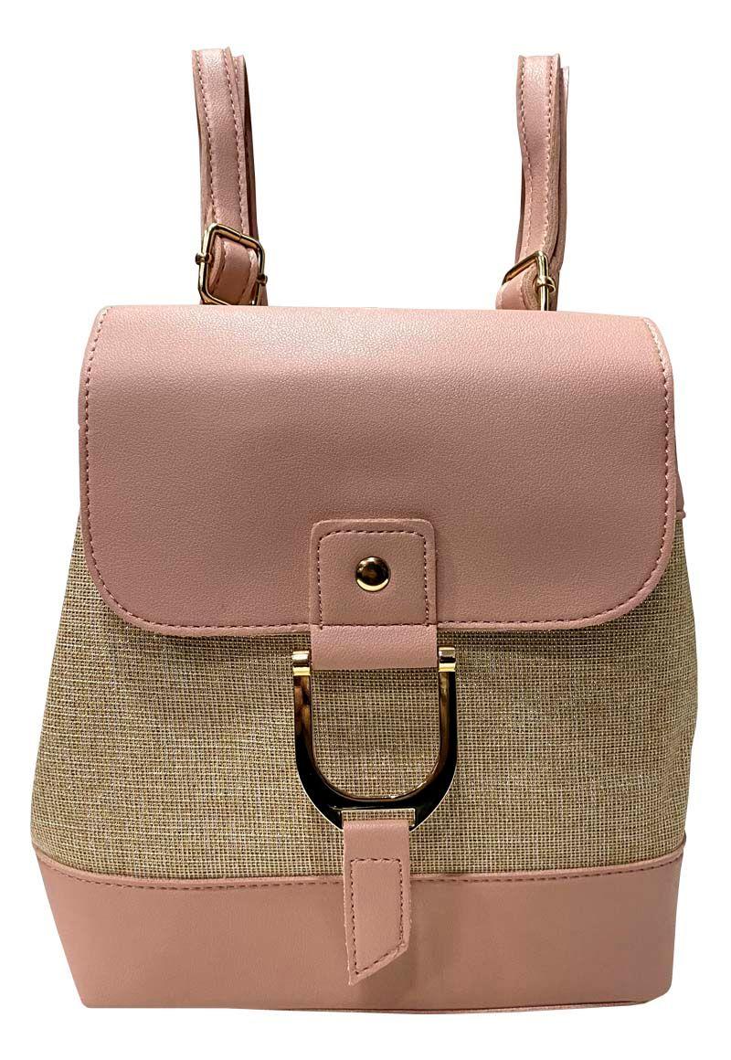 Mochila Cuero Ecológico CRS78 Rosado-0