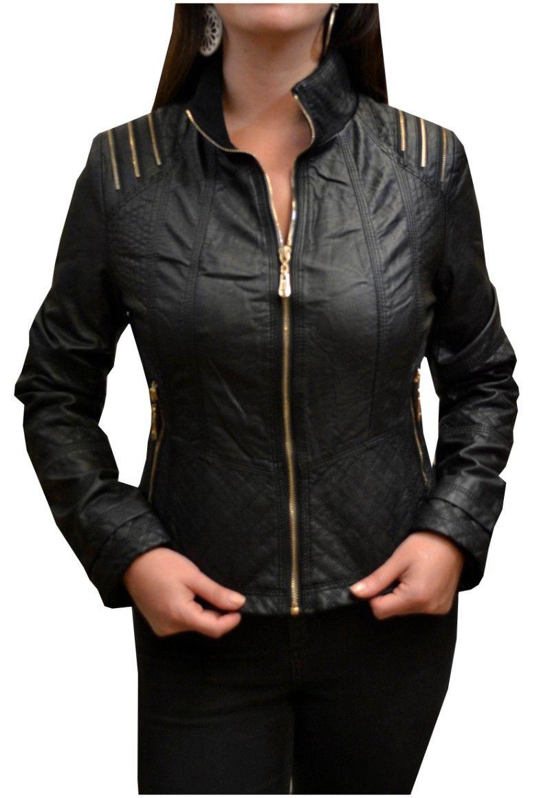 Chaqueta Cuero  CHF63 Negro-1