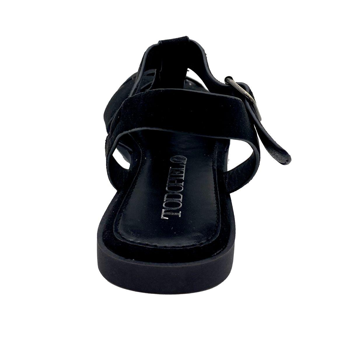 Sandalia Cangrejera Mujer Negro ZB063-4