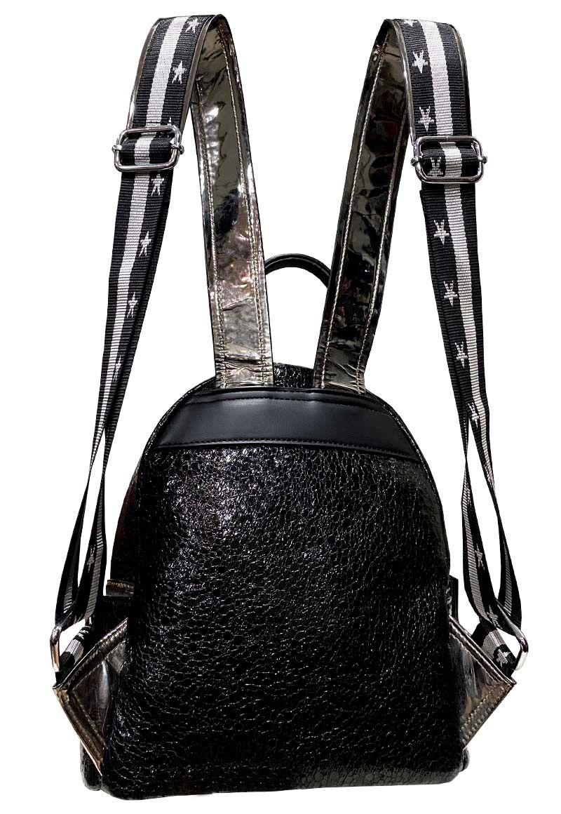 Mochila Cuero Ecológico CRO23 Negro-2
