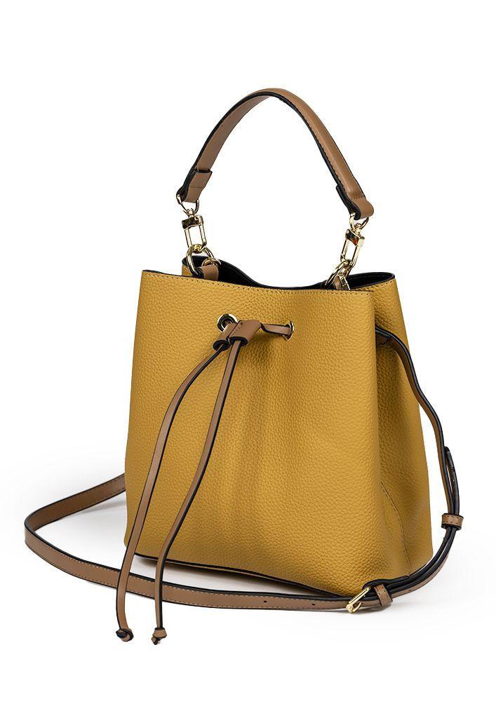 Cartera ecocuero CRU97 Amarillo-1