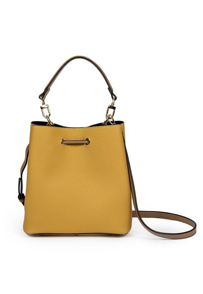 Cartera ecocuero CRU97 Amarillo-2