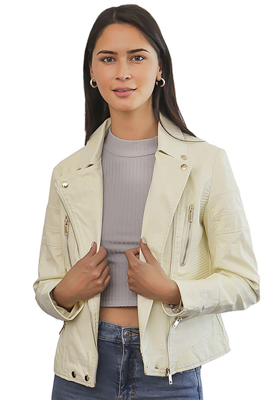 Chaqueta Ecocuero  CHG03 Blanco Invierno-0