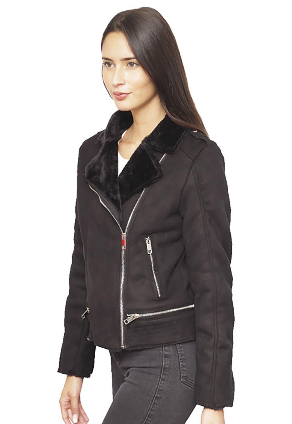 Chaqueta Gamuza Ecológica CHF76 Negro-1