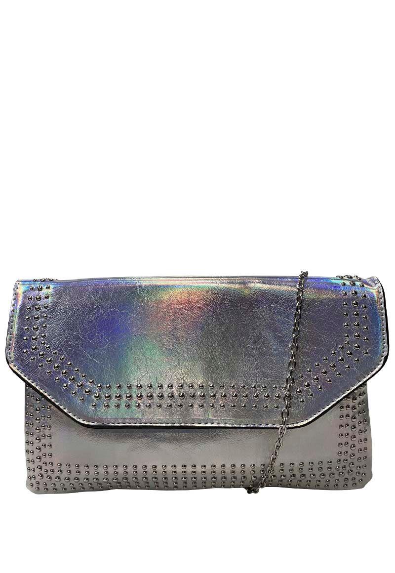 Cartera Cuero Ecológico CRS14 Plata Tornasol-0