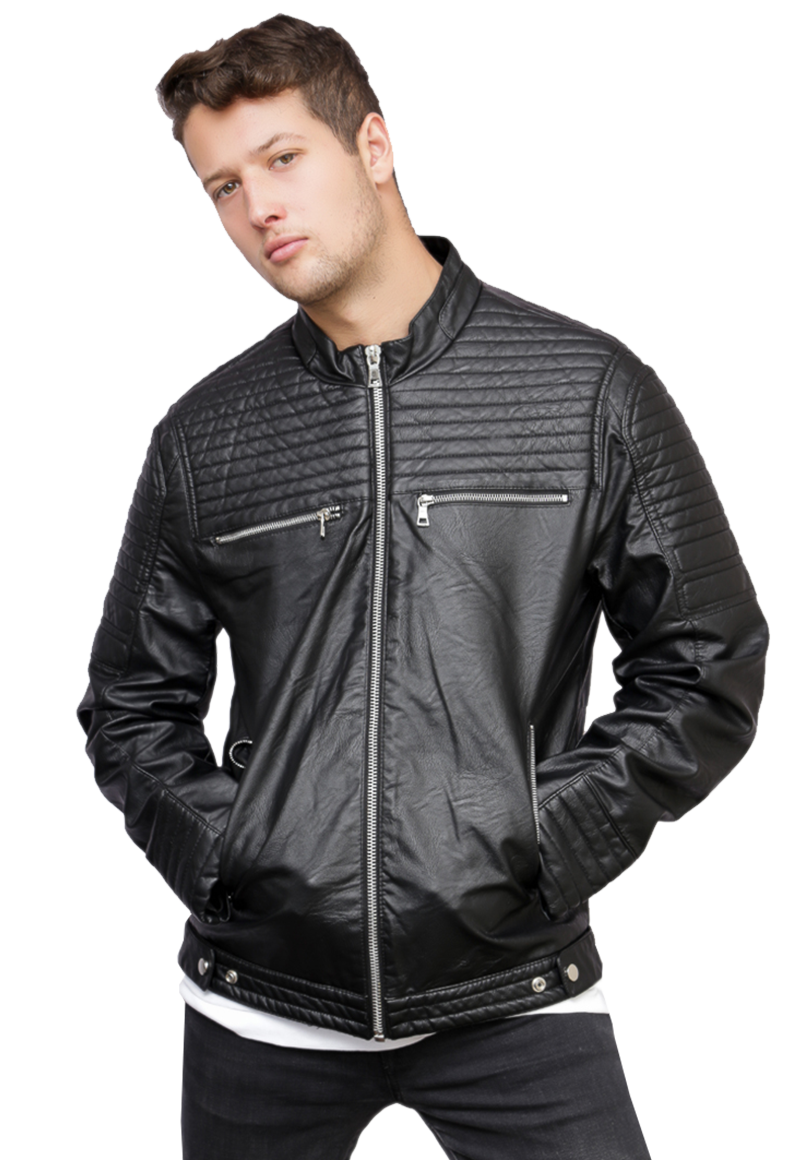 Chaqueta Ecocuero CHF79 Negro-0