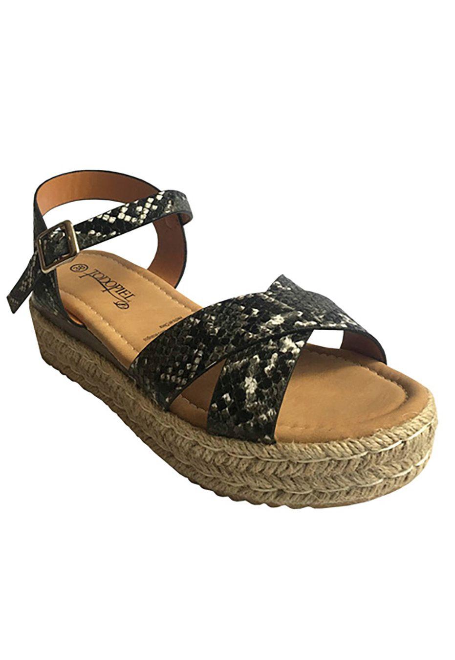 Sandalia Ecocuero ZAX35 Snake Black-1