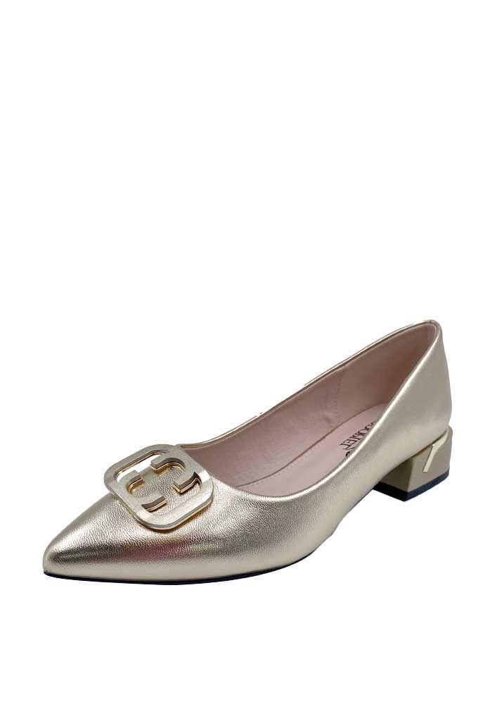 Zapato de taco Ecocuero ZB011 Dorado-3