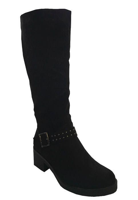 Bota Gamuza Ecológica ZAX74 Negro-1
