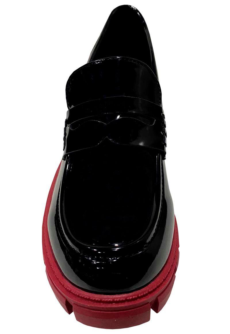 Mocasin Ecocuero ZAZ47 Negro Rojo-2