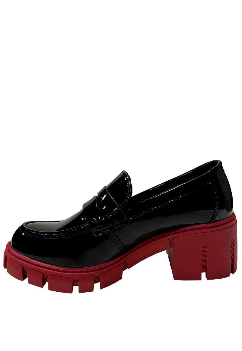 Mocasin Ecocuero ZAZ47 Negro Rojo-4