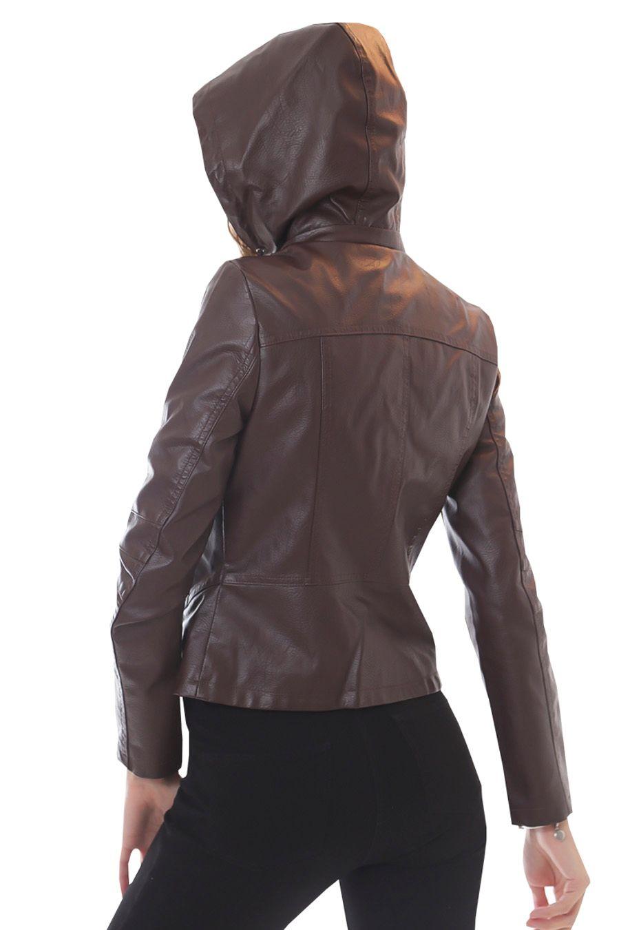 Chaqueta Ecocuero  CHF48 Café-2