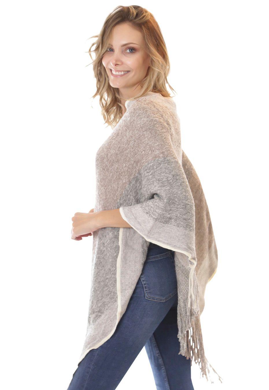 Ponchos PO049 Beige-1