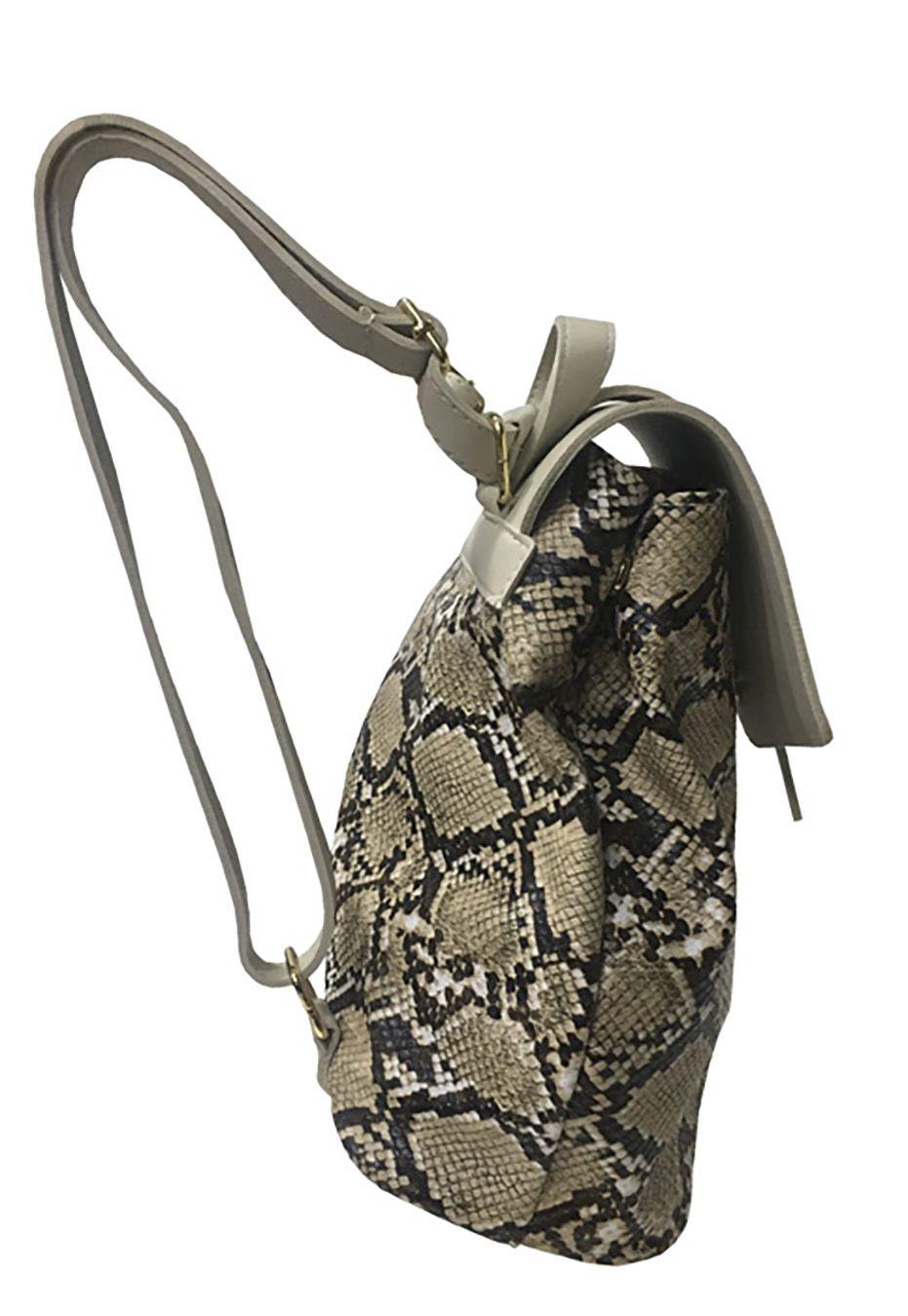 Mochila Cuero Ecológico CRT03 Beige-1