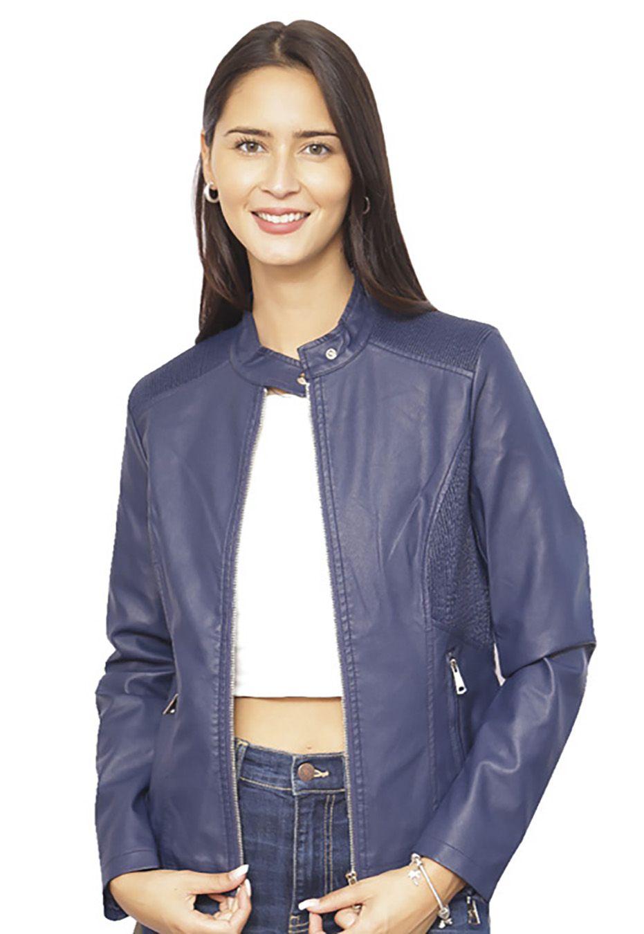 Chaqueta Ecocuero  CHF41 Azul-1