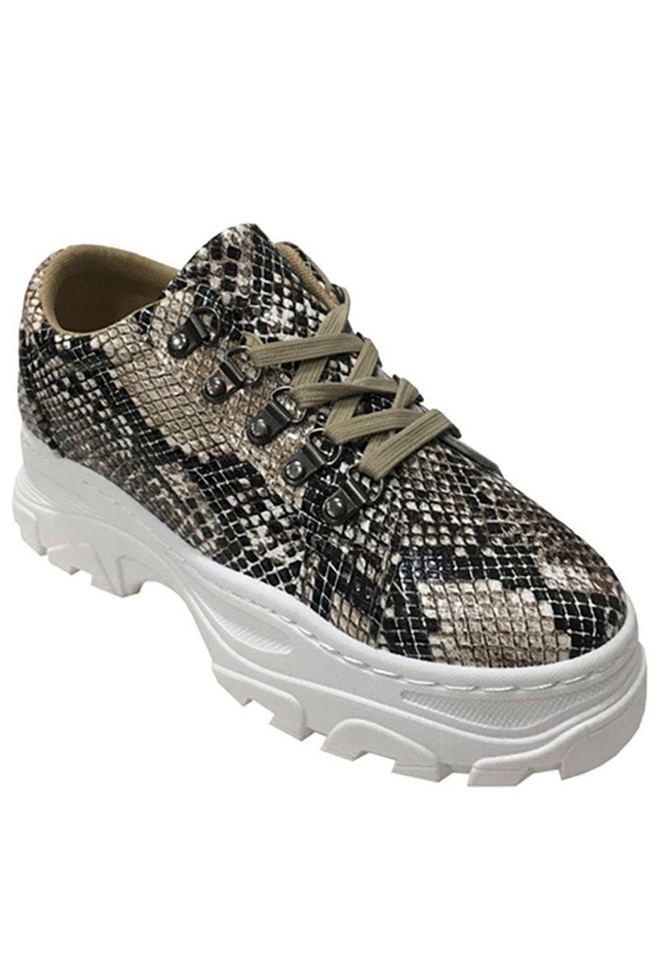 Zapatilla Croco ZAX62 Café-1