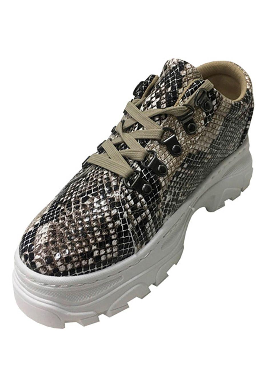 Zapatilla Croco ZAX62 Café-3