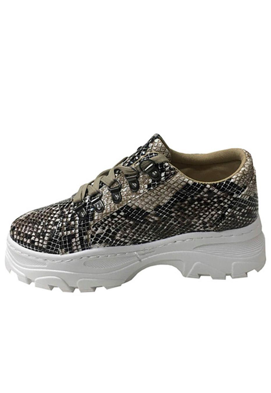 Zapatilla Croco ZAX62 Café-4