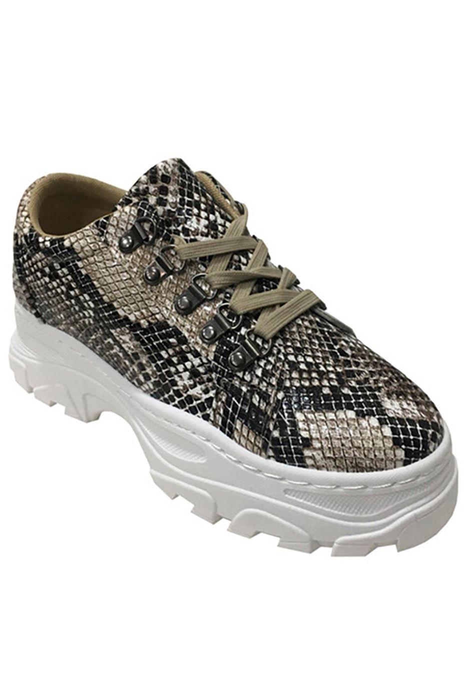Zapatilla Croco ZAX62 Café-1